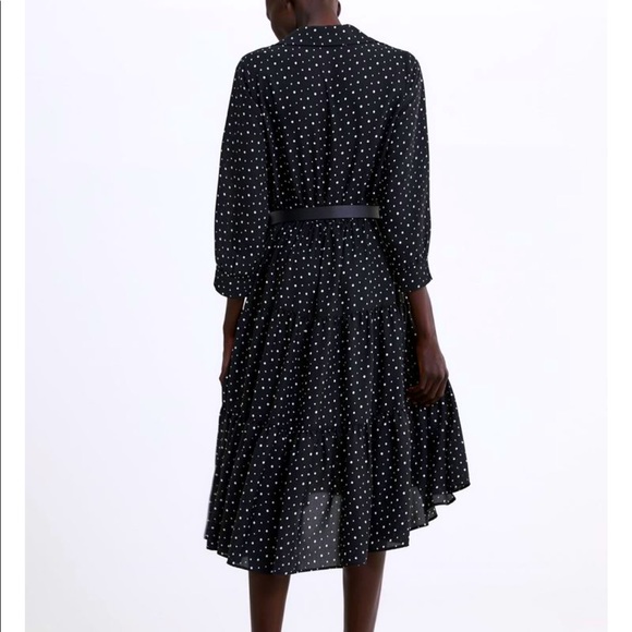 ZARA polka-dot belted dress - Picture 3 of 3